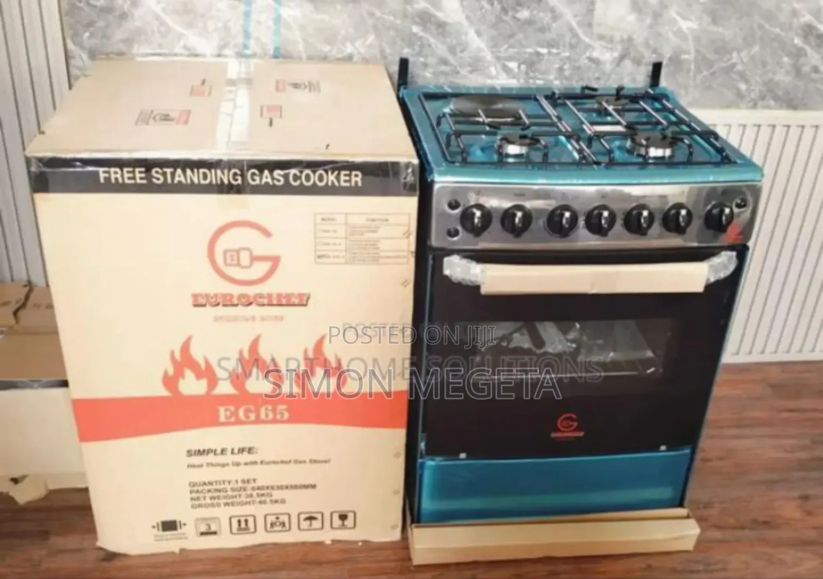 Colour White New Eurochef 60*65 Standing Cooker