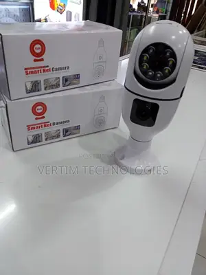 Dual Lens PTZ Indoor Wifi Bulb Camera With Live View Video Streaming