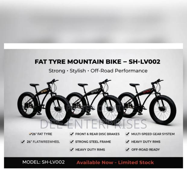 Fat Tyre Mountain Bike Size 26
