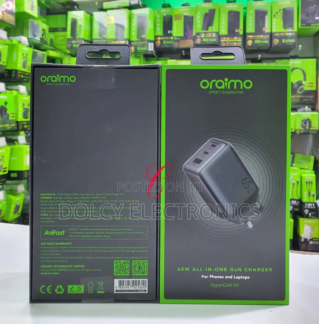 Oraimo Hypergan 65 65w Gan Wall Charger