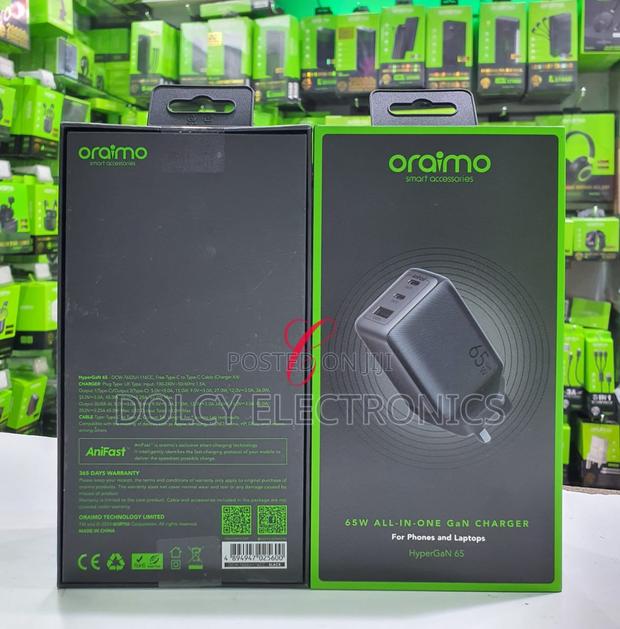 Oraimo Hypergan 65 65w Gan Wall Charger