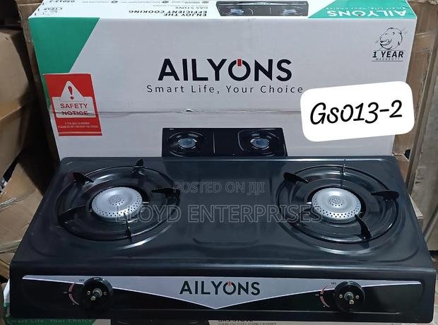 Ailyons Table Top Metallic Two-Burner - main view