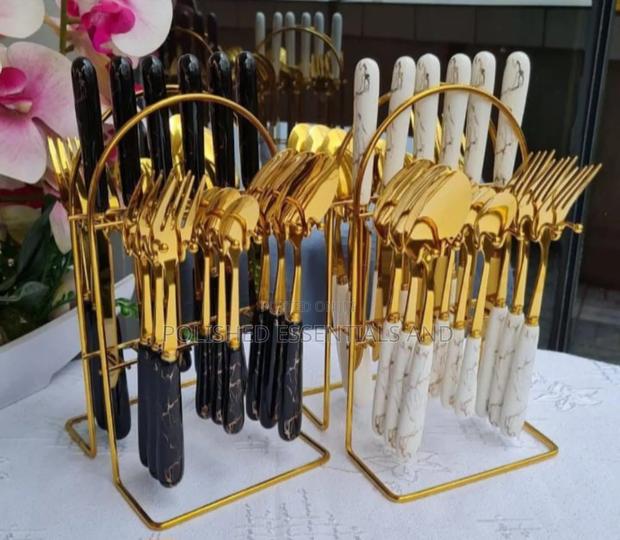 Marble 24 Piece Cutlery Sets - main view