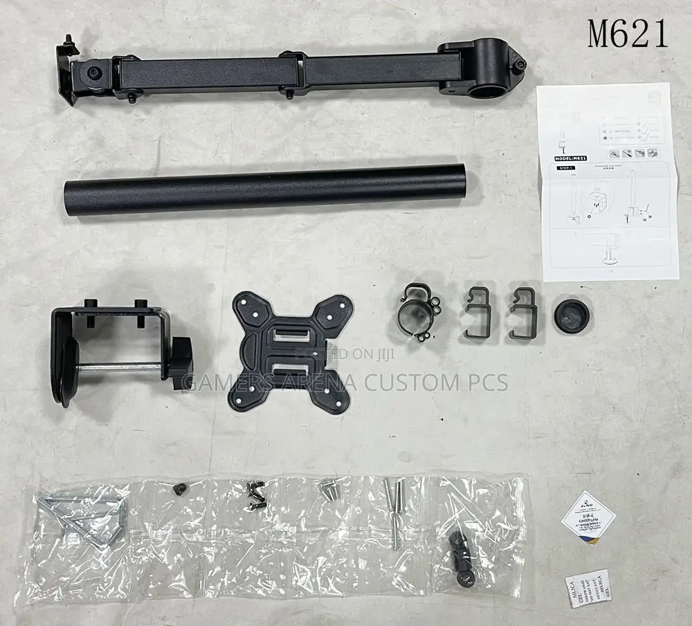 Zeno M621 Adjustable Single Monitor Arm Mount Desk Clamp 15'' to 32''
