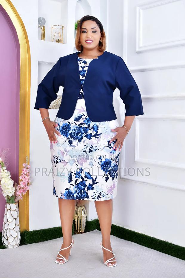 Elegant Floral Dress With Jacket Set - thumbnail 4