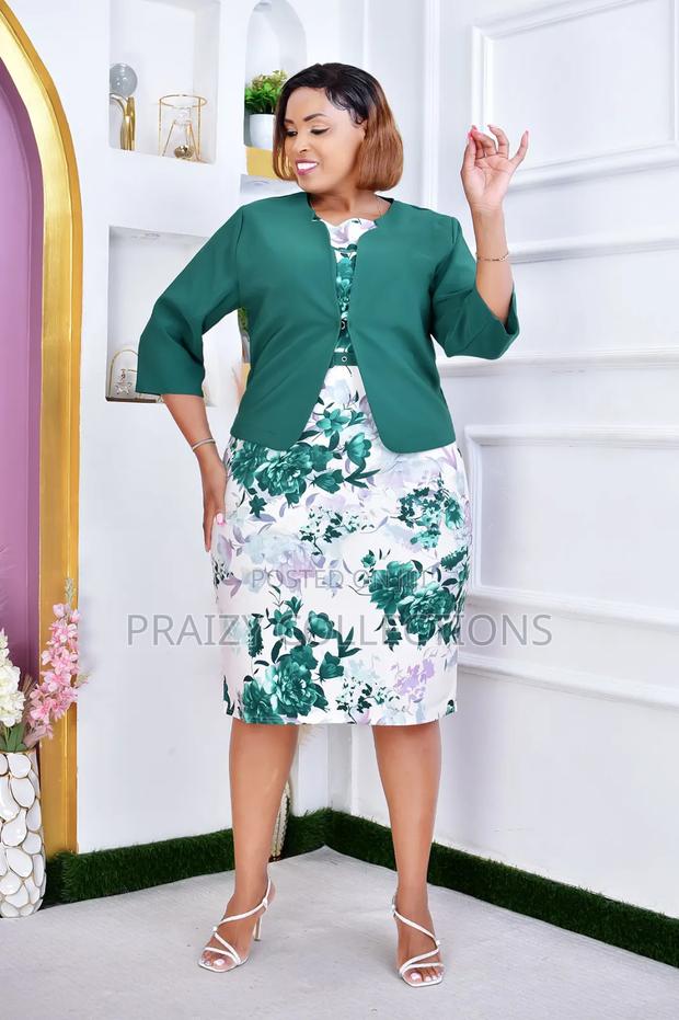 Elegant Floral Dress With Jacket Set - thumbnail 12