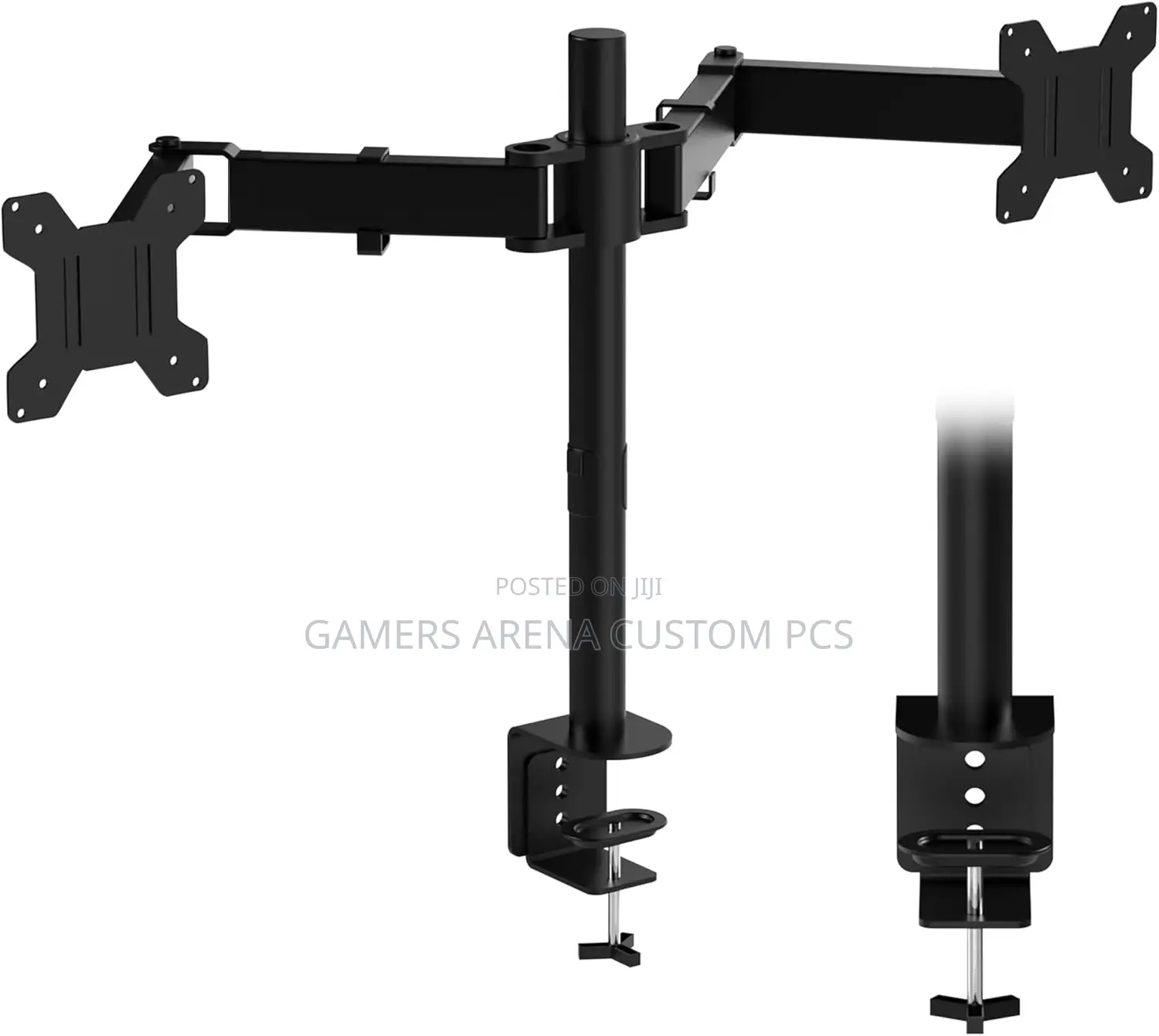 Zeno M622 Dual Monitor Arm Clamp Mount. Each Arm 13'' Up to 27 Inches