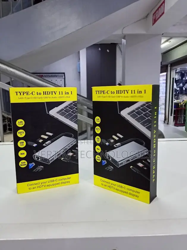 Type-C to HDTV 11 In1 Lan+Type-C+Sd Card+Usb*4+Audio+Hdtv+Vga Adapter