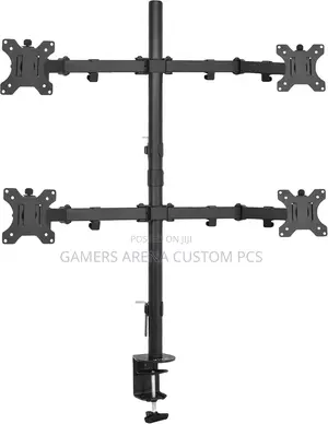 Zeno M624 Quad Stand Monitor Mount Arm Forex,Trading Gaming Setup