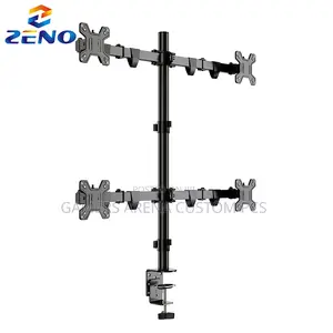 Zeno M624 Quad Stand Monitor Mount Arm Forex,Trading Gaming Setup