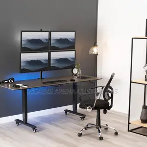 Zeno M624 Quad Stand Monitor Mount Arm Forex,Trading Gaming Setup
