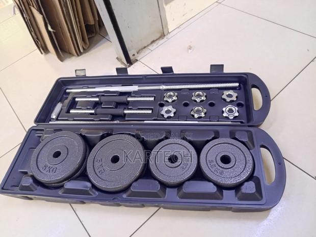 50kg Dumbbell and Barbell Fitness Set With Carry Case