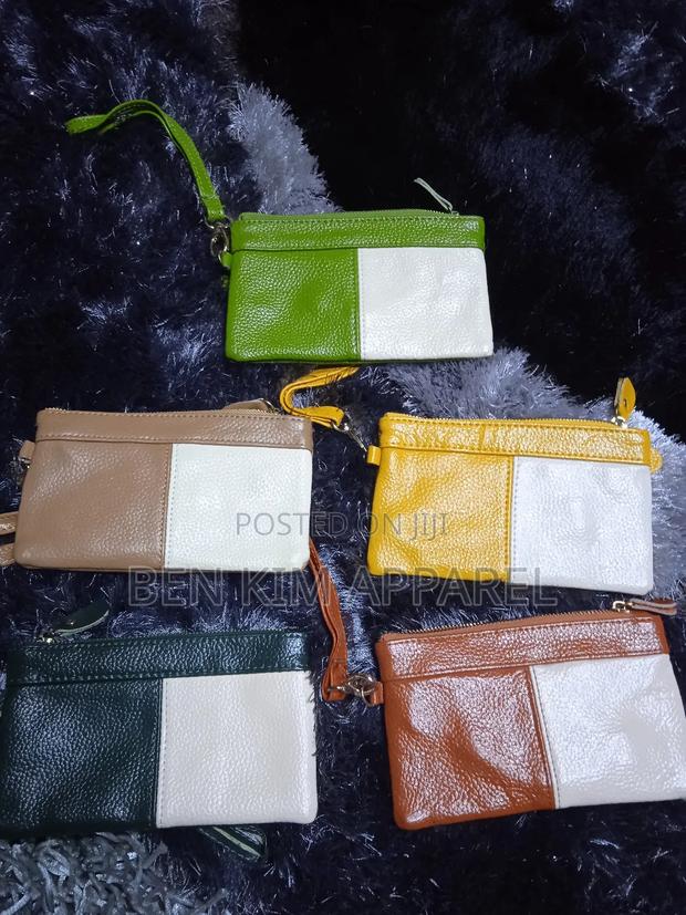 Green, Brown, Beige and Yellow Leather Ladies Wallets