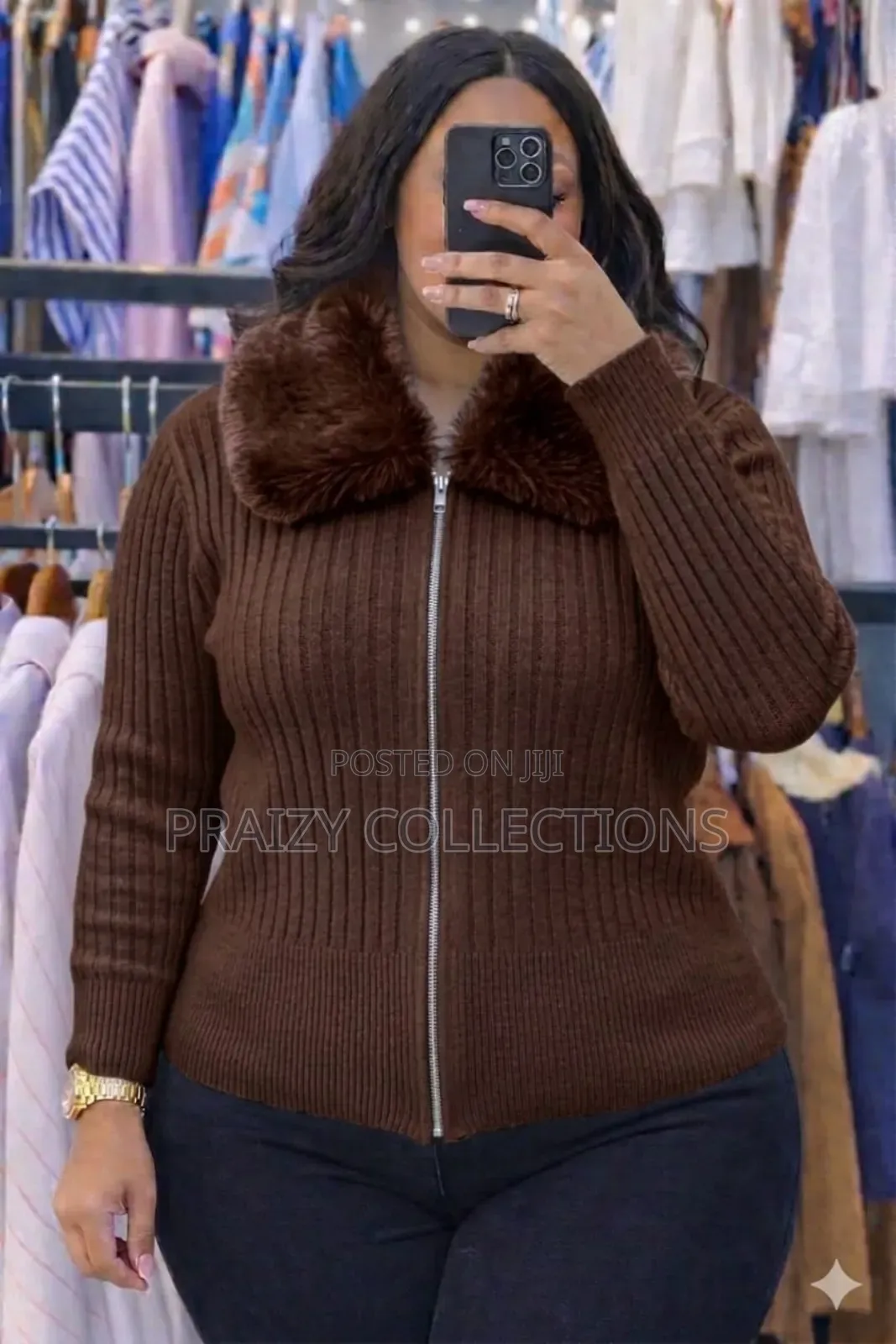 Cozy Ribbed Zip Sweater 