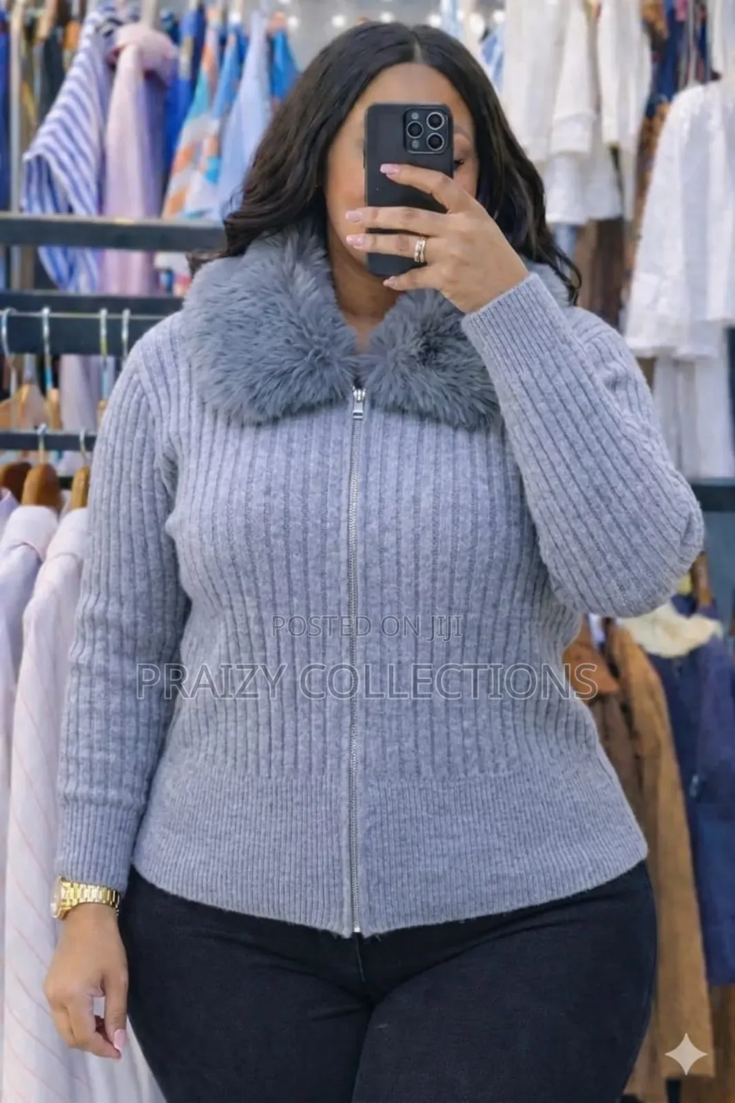 Cozy Ribbed Zip Sweater 