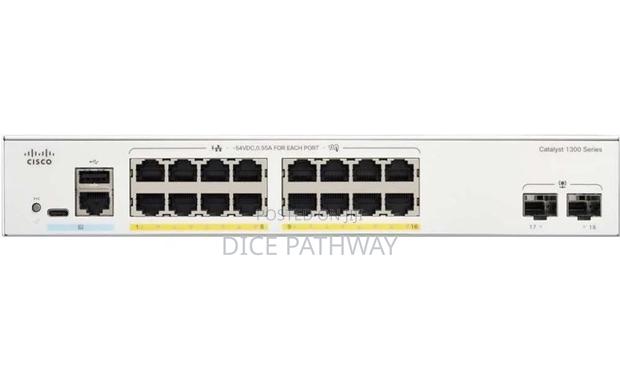 Cisco C1300 Switch, 16x Poe+ 120w/2x SFP/Rack-Mount