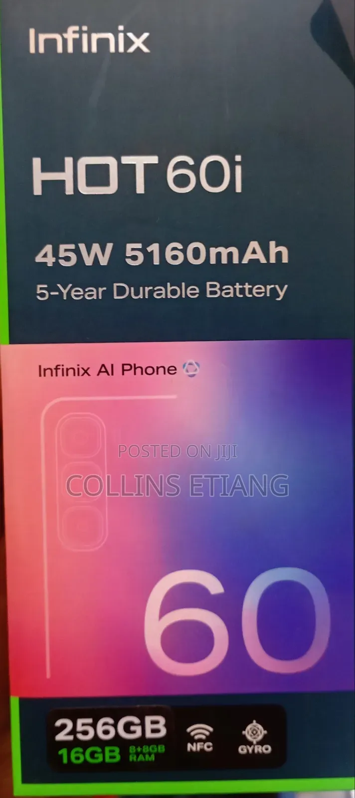 New Infinix Hot 60i 256 GB Gray