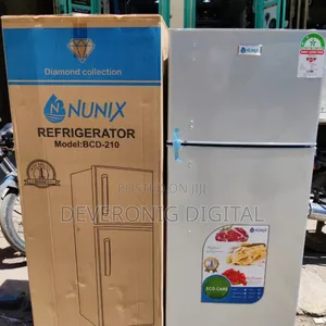 *Nunix Double Door Fridge 210litres