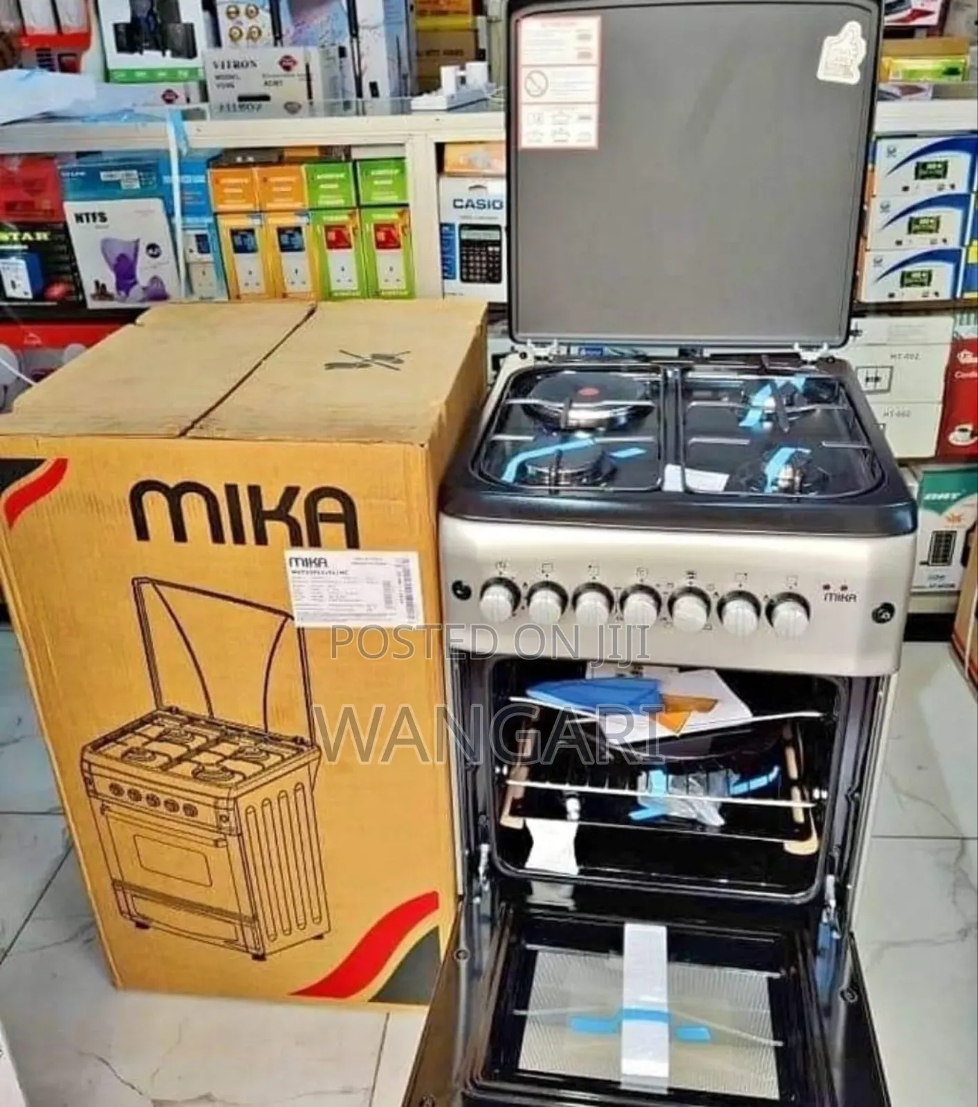 Restocked 3 Gas +1 Electric Mika Gas Cooker 50 by 60