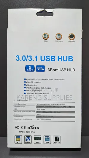 3 Port Usb Hub 3.0/3.1 Card Reader(Type C Input)