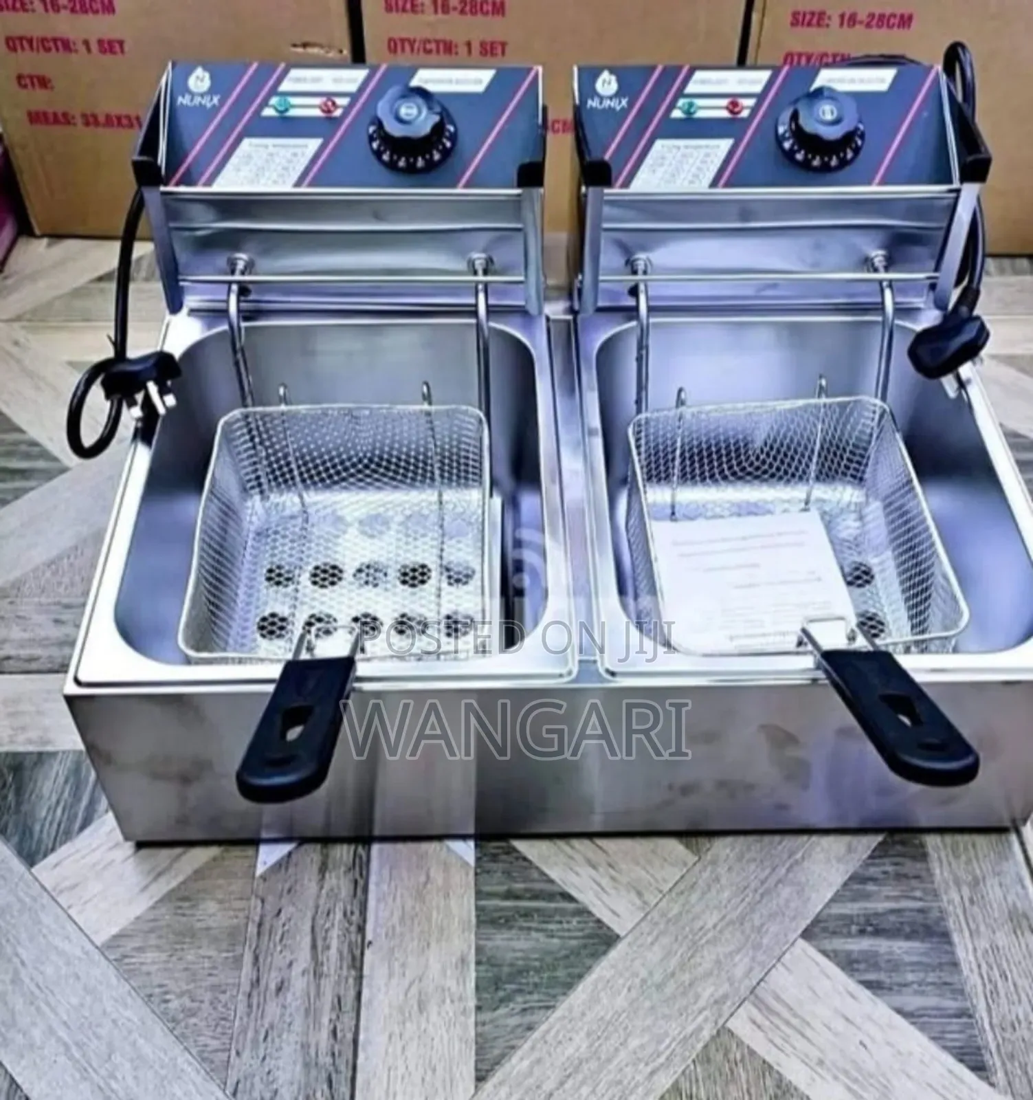 Low Power Consumption New 6+6 Litres Nunix Double Deepfrier