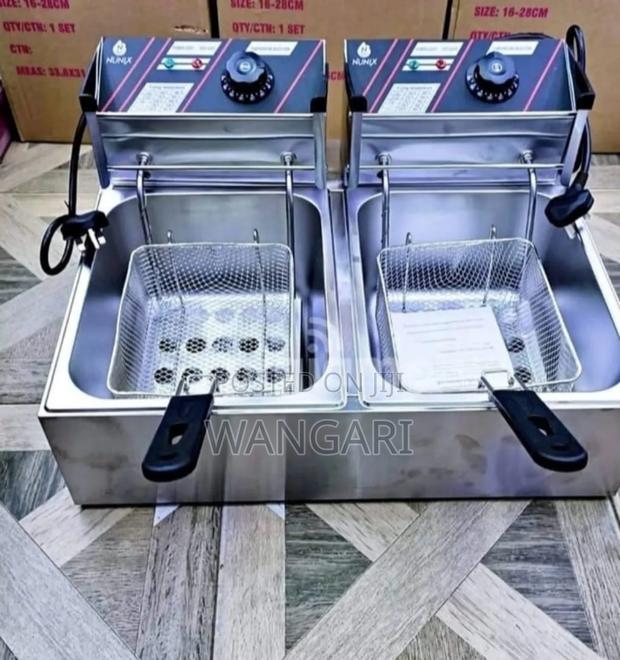 Low Power Consumption New 6+6 Litres Nunix Double Deepfrier