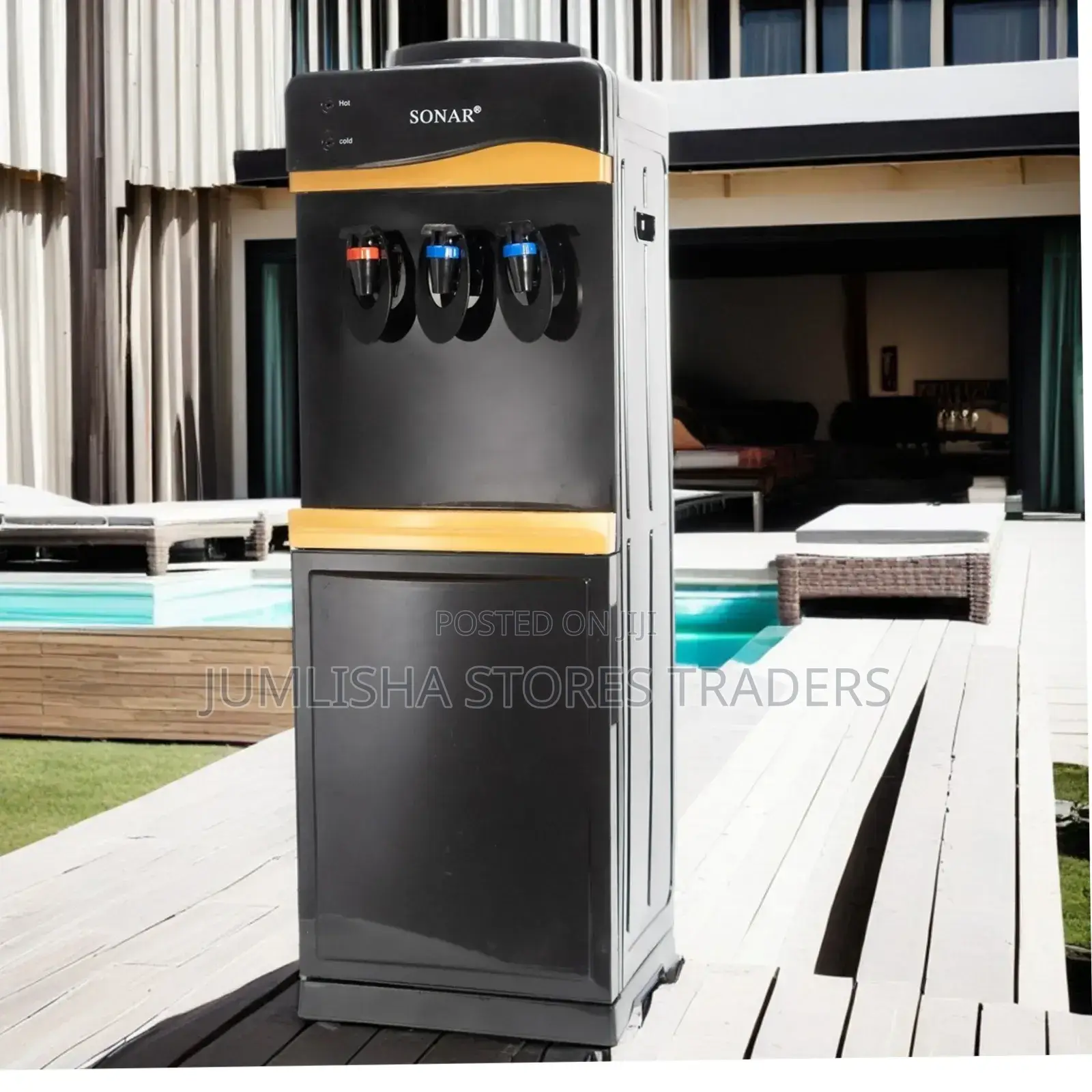 Black B7c Sonar 3 Taps Hot,Normal and Cold Dispenser