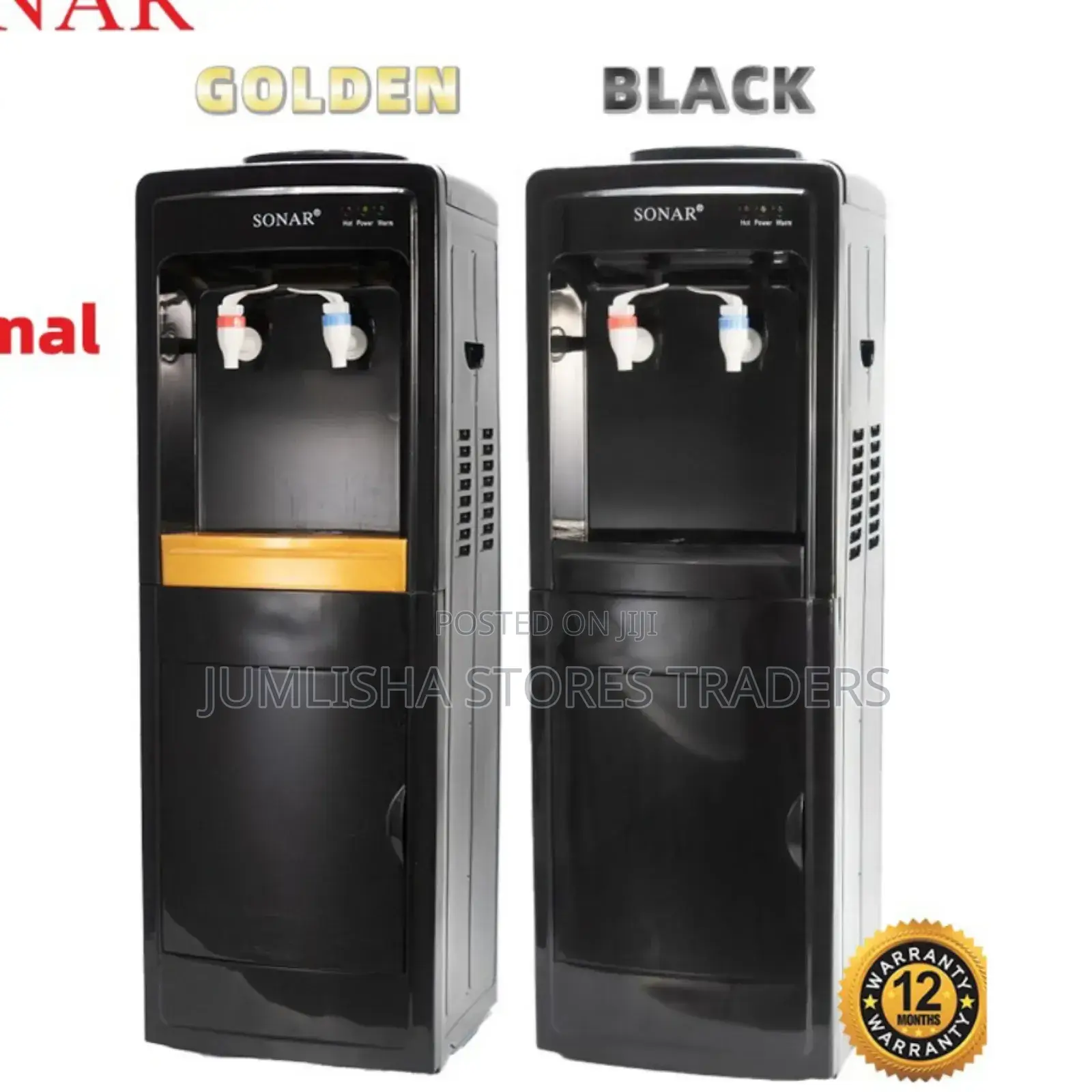 Black Sonar B3 Hot and Normal Free Standing Water Dispenser