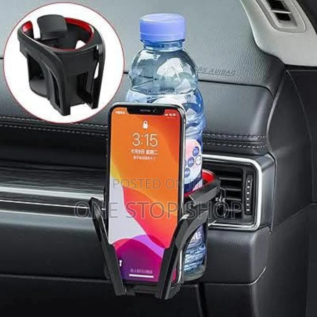 Air-Conditioner Vent Water Bottle Holder With Phone Holder Bracket