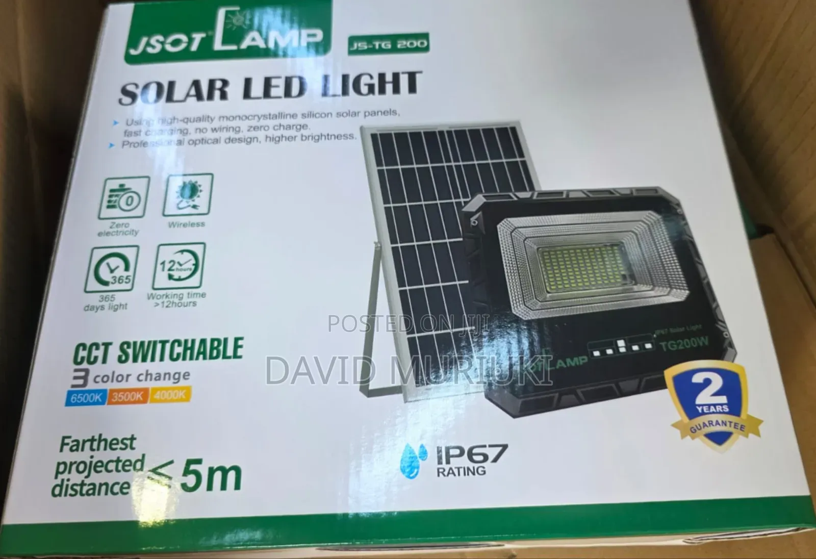 Jsot Tg200 200w Solar Floodlight – Long Lasting Night Lighting