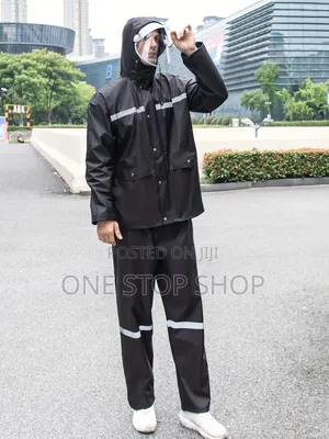 2in1 Rain Coat Rider Waterproof Trousers+Jacket With Reflective Strip