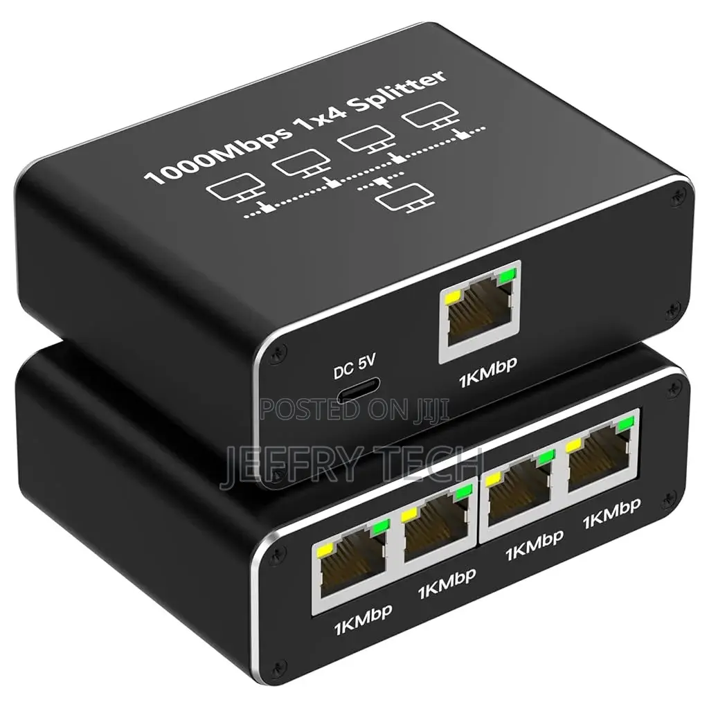 Usb C Ethernet Splitter 4 in 1 Ethernet Splitter 1000mbps Rj45 Lan Int