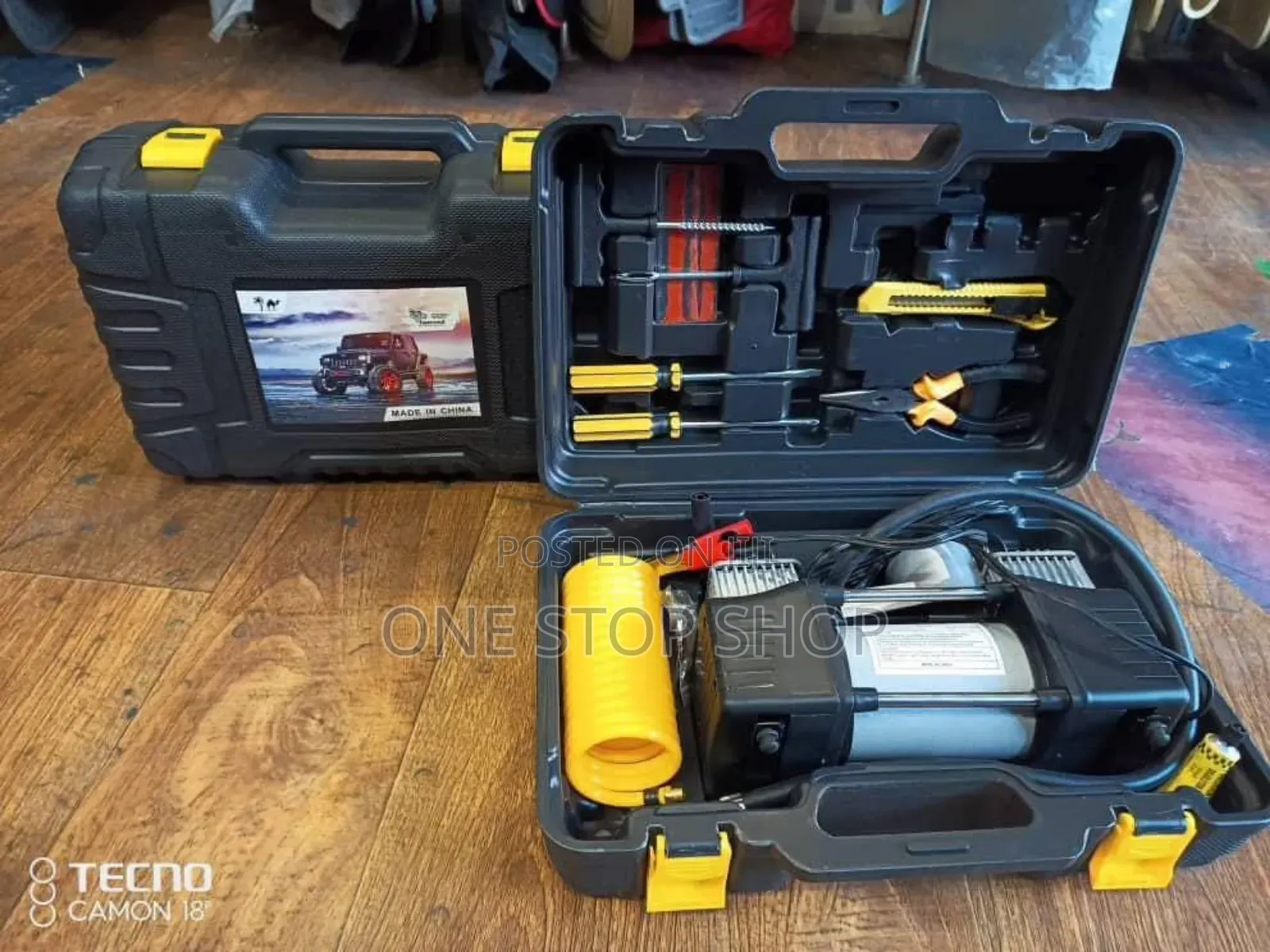 Car Must Have Emergency Safety Puncture Inflator With Tool Repair Kit