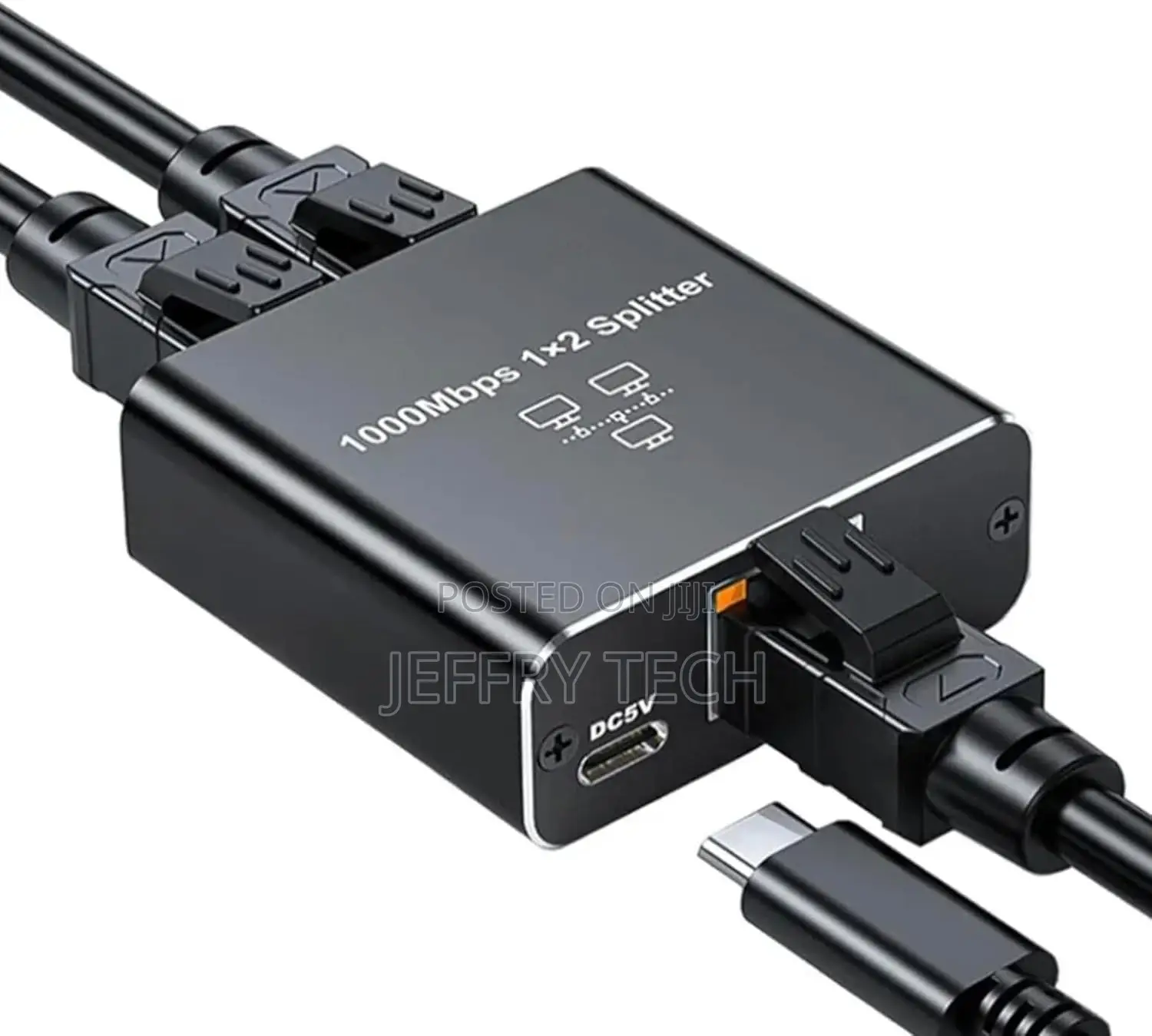 1000 Mbit/S Rj45-Ethernet 1 to 2 Splitter Adapter, 2 Ports for Simulta