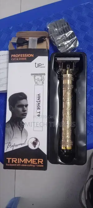 Vintage T9 Dragon Rechargeable Metal Hair Clipper Gold