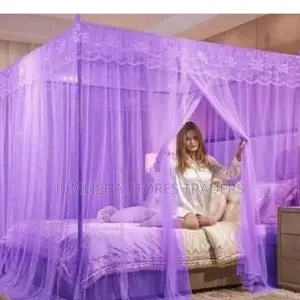4 Stand Net Rail Mosquito Net Pink, Purple, Cream Sizes 4×6,5×6 $6×6