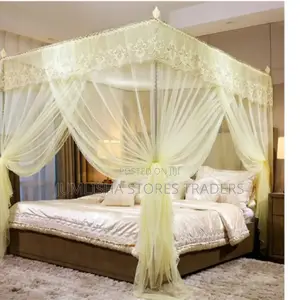 4 Stand Net Rail Mosquito Net Pink, Purple, Cream Sizes 4×6,5×6 $6×6