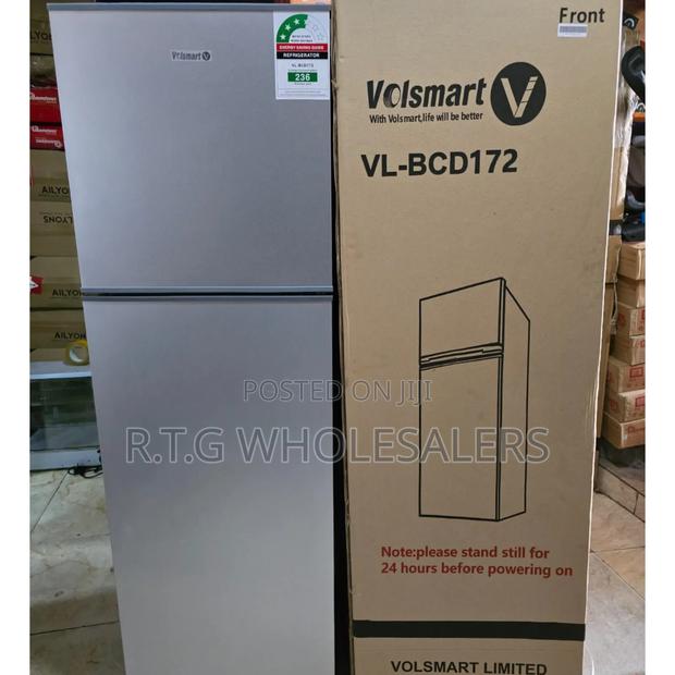 Volsmart 138 Litres Double Door Fridge – Silver