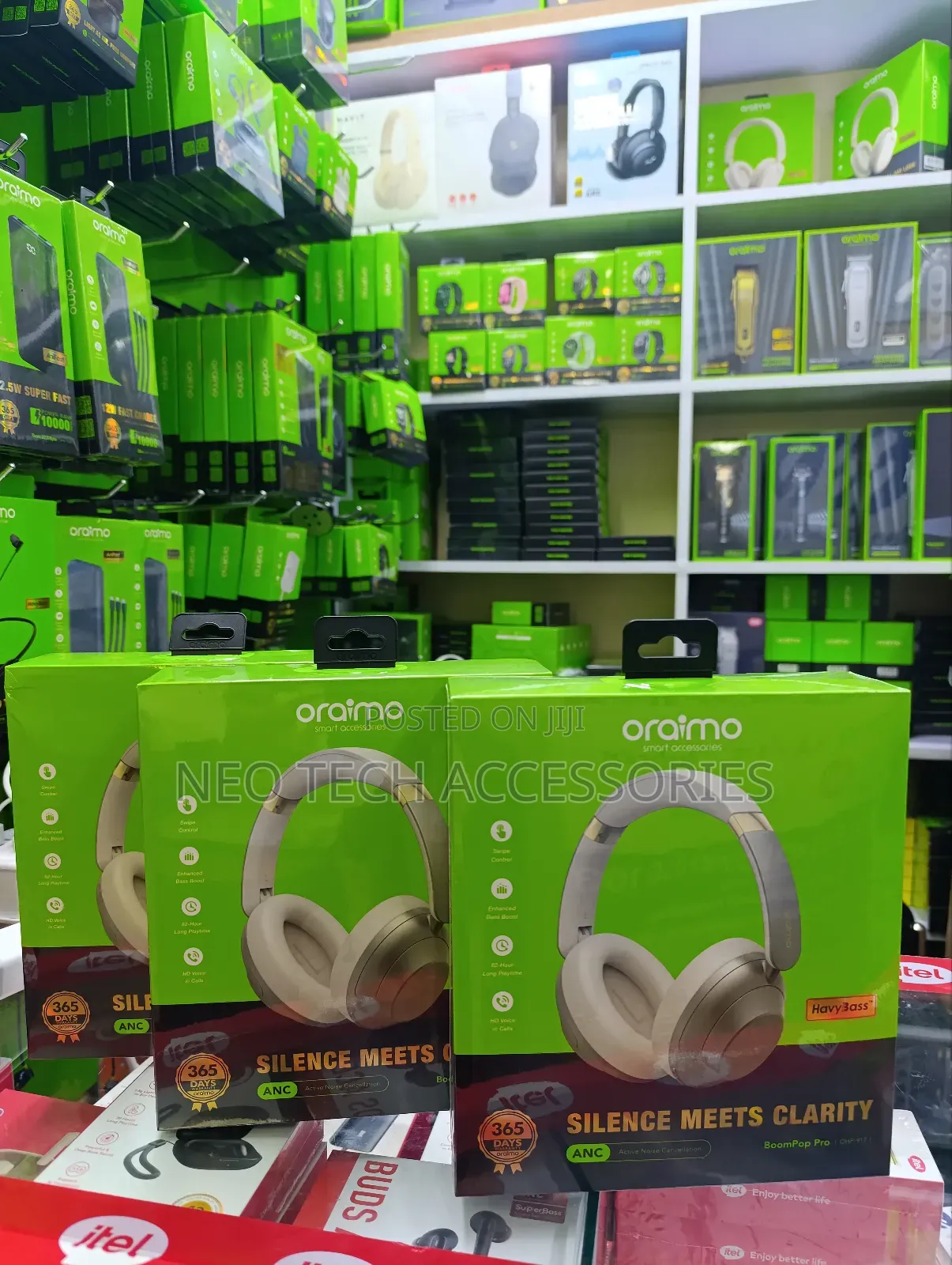 Oraimo Boompop Pro Headphones With Noise Cancellation Swipe Control