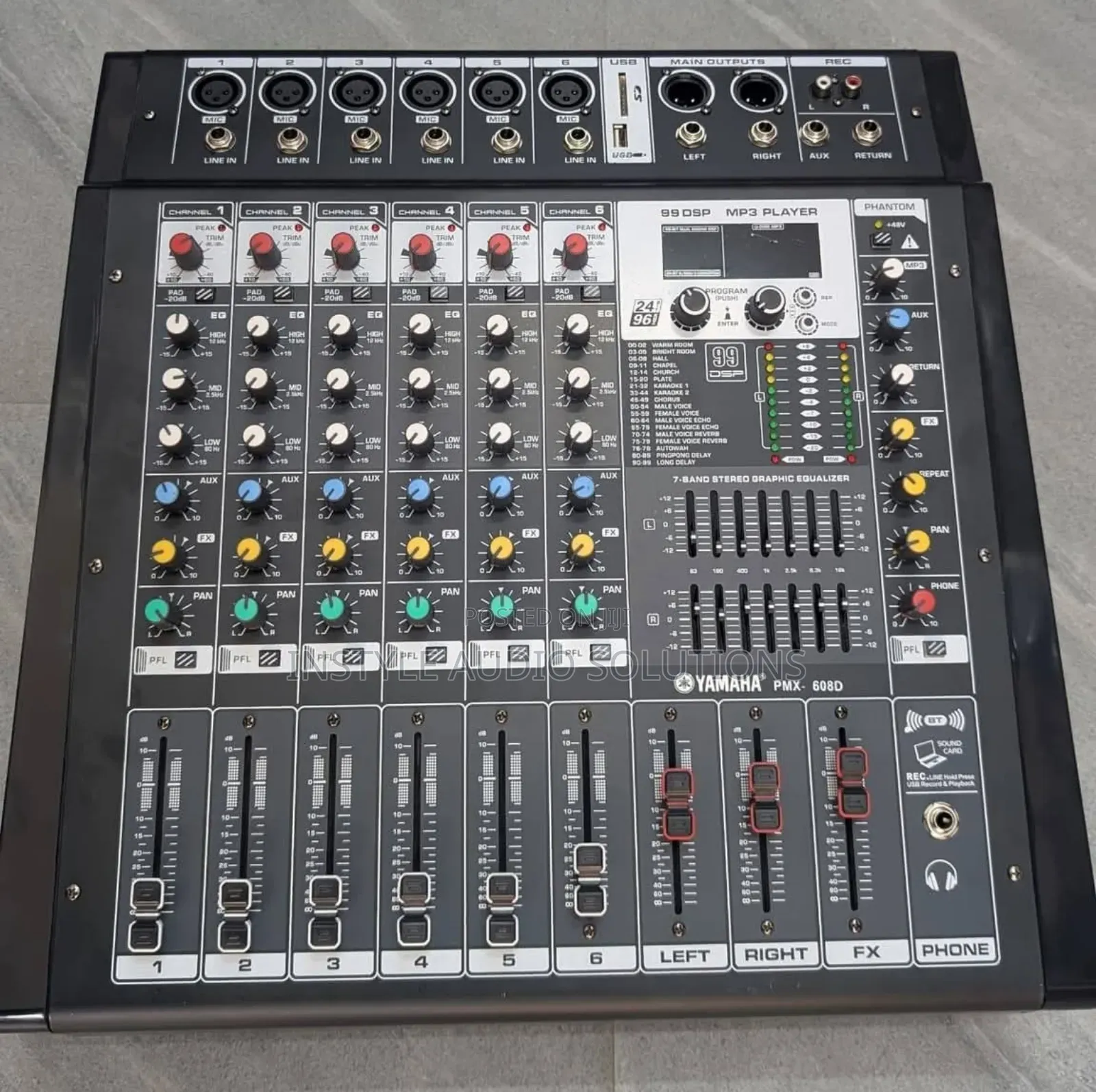 6 Channels Proffessional Powered Mixer With Usb/Bluetooth