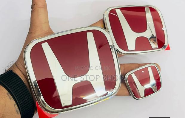 H Honda 3d Red Logo in Sizes Self Adhesive - main view