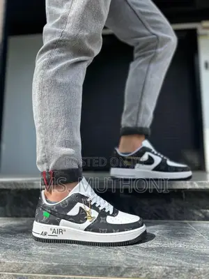 Quality Leather Nike Airforce 1  Louis Vuitton X