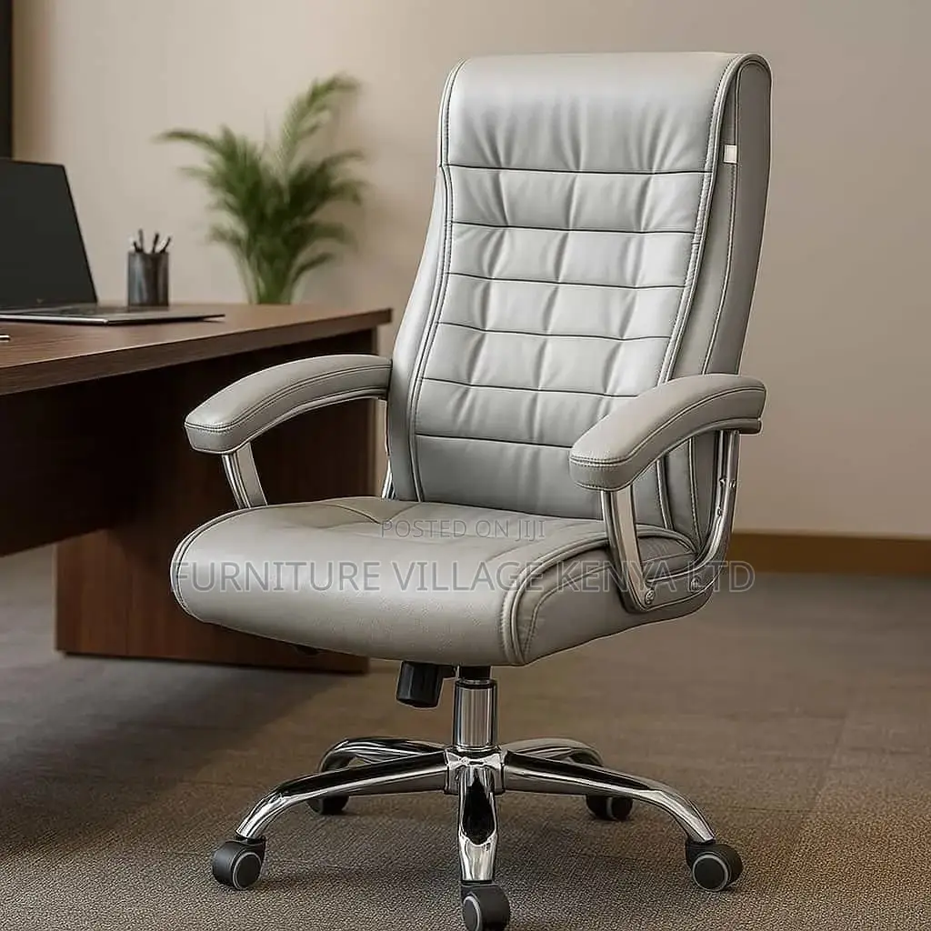 Office Chair; High Back Executive Leather Office Seat
