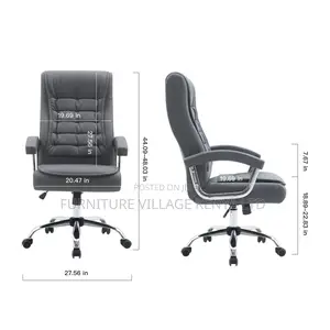 Office Chair; High Back Executive Leather Office Seat