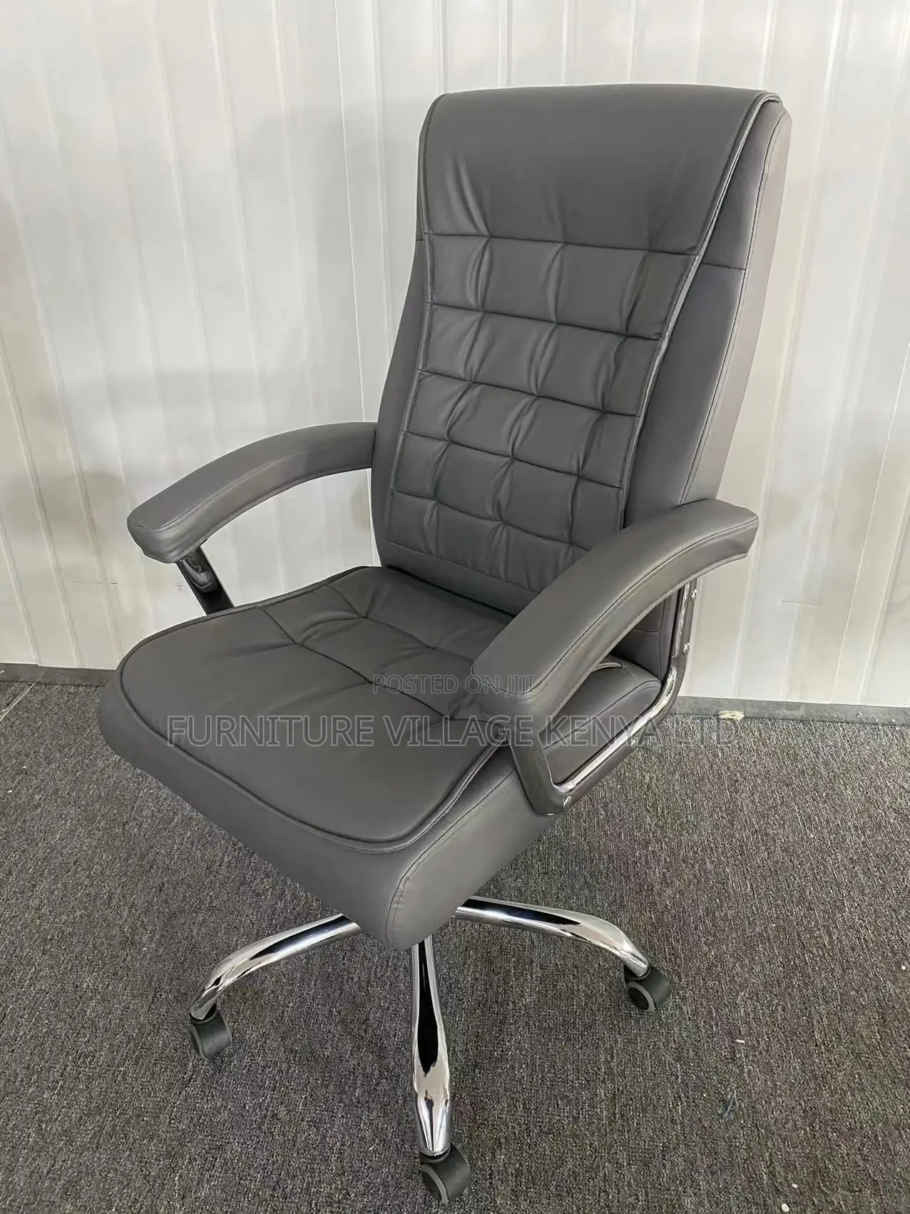 Office Chair; High Back Executive Leather Office Seat