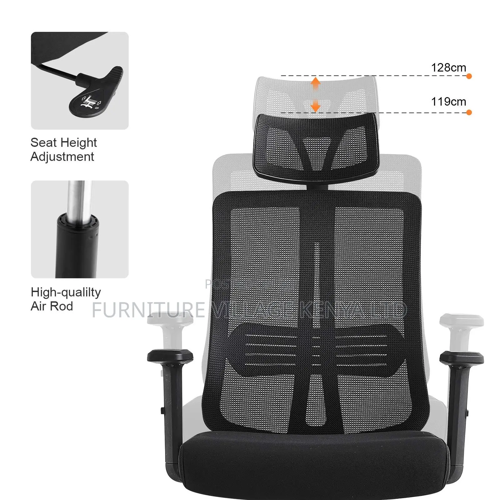 Office Chair; Ergonomic High Back Office Seat