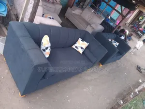 Dark Fabric 5 Seater Sofa (Set of 3 + 2)