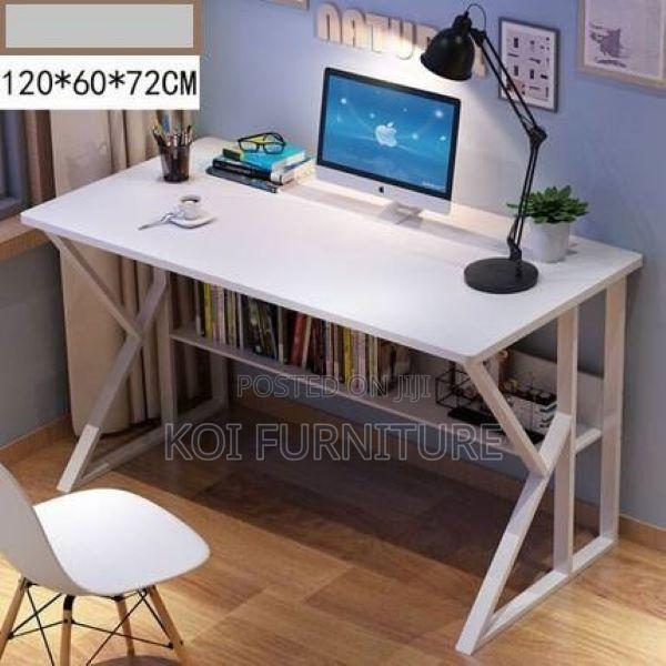 Office Desk : 1.2m Modern, Sturdy Workstation With Shelf - thumbnail 7