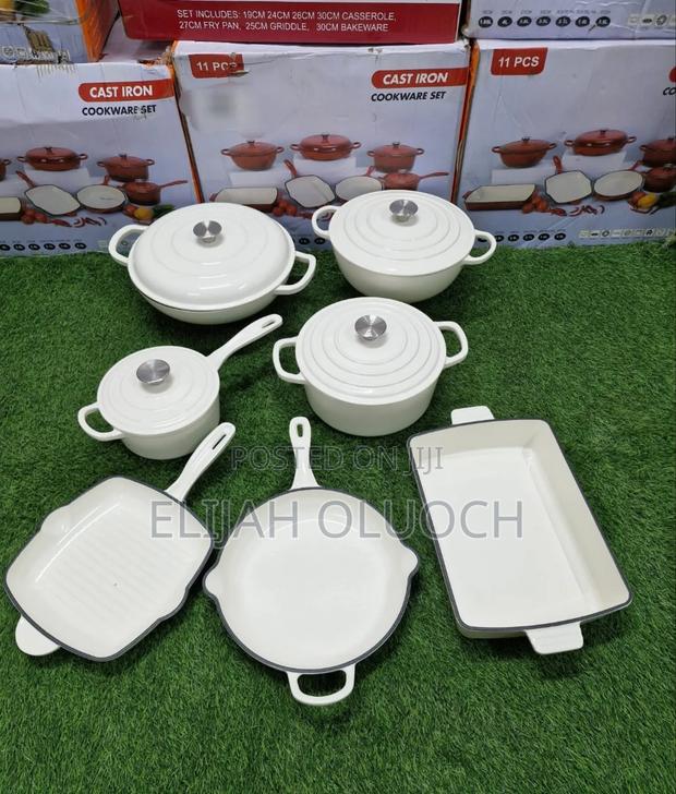 Nsfe 11 Pcs Enamel *Cast Iron Cooking Pots* - thumbnail 3