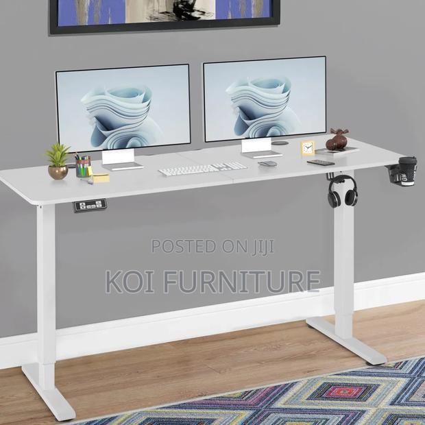 Office Desk:1.2m Electric Height Adjustable Sit-Stand Desk With Memory - thumbnail 2